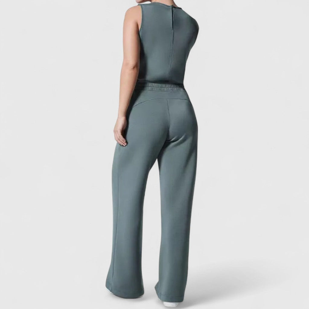 Margareta Cotton Sleeveless Jumpsuit With Minimal Elegance