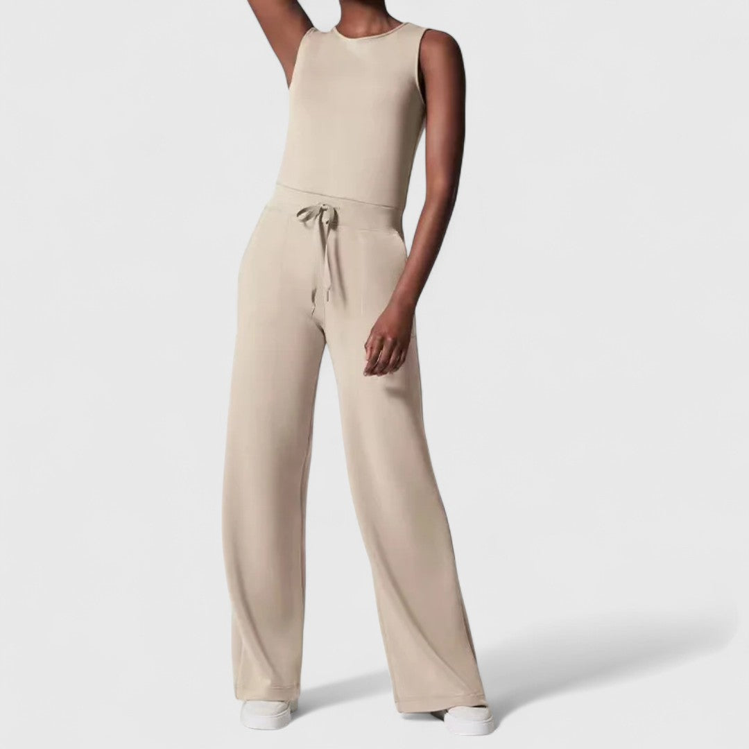 Margareta Cotton Sleeveless Jumpsuit With Minimal Elegance