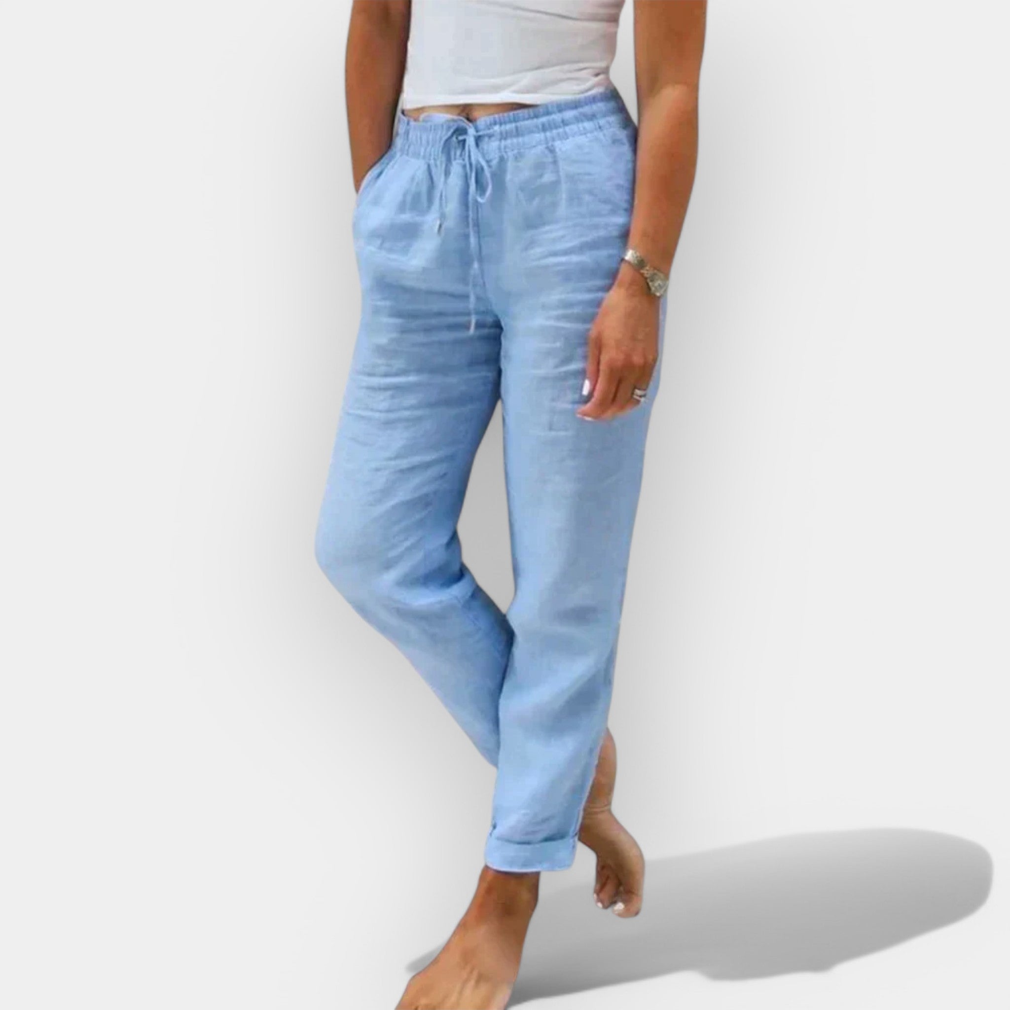 Airy Linen Summer Trousers For Casual Comfort Lightweight