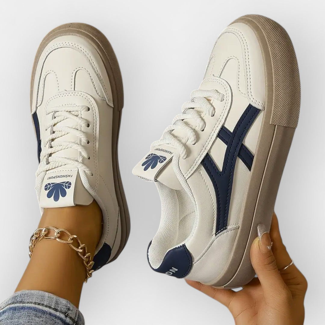 Retro Platform Sneakers With Breathable Lightweight Sole