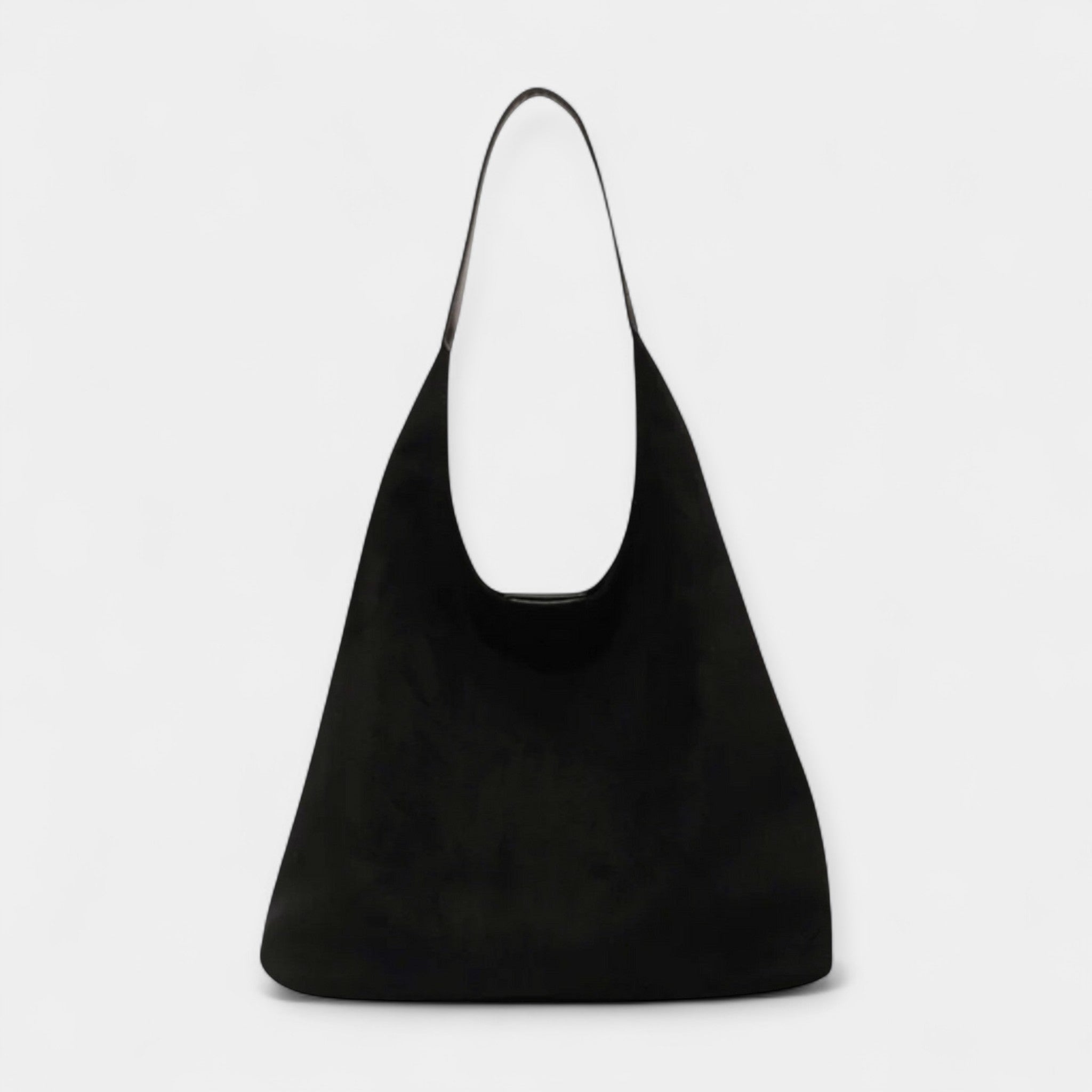 Elegant Hobo Bag With Suede Texture For Everyday Use
