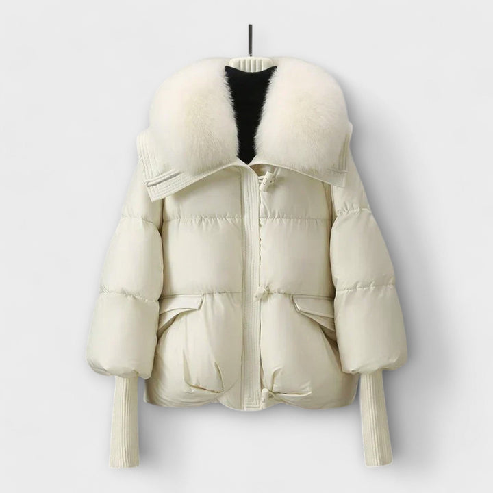 Lucyna Elegant Fur Lined Jacket for Winter Warmth and Style