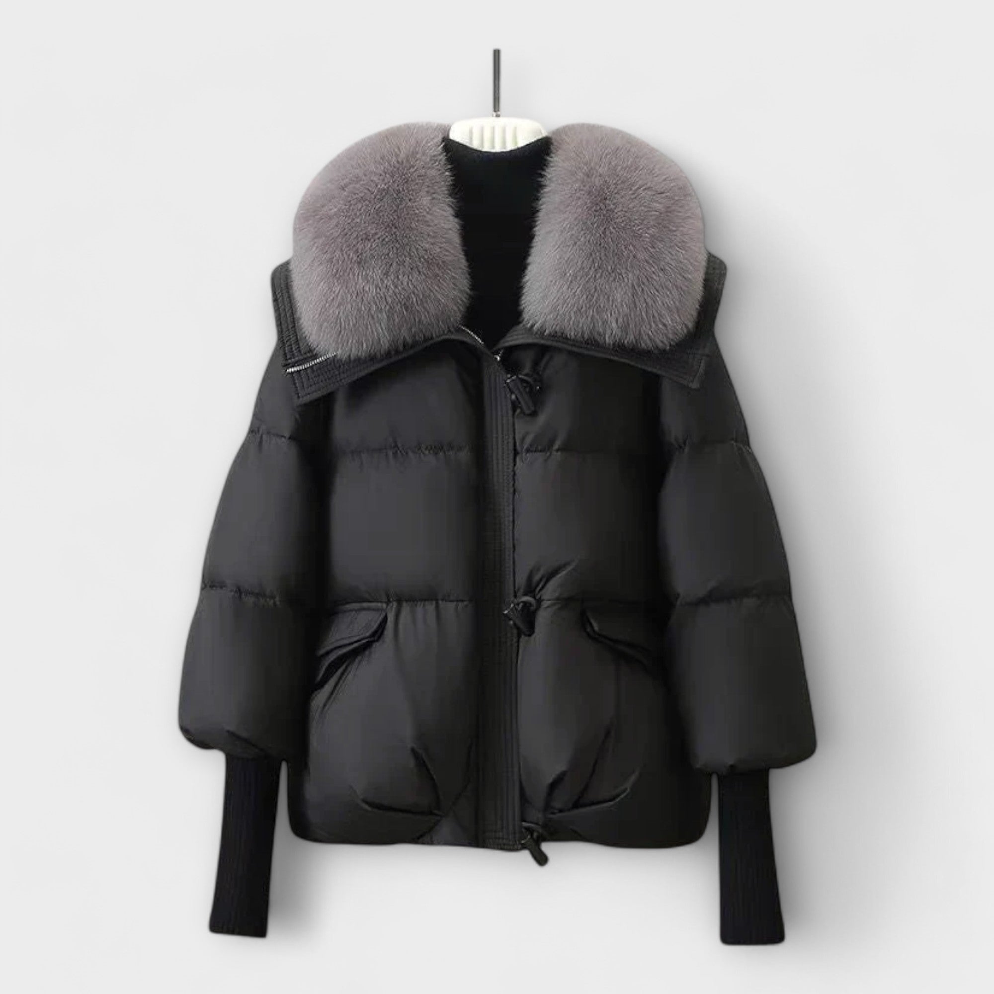 Lucyna Elegant Fur Lined Jacket for Winter Warmth and Style