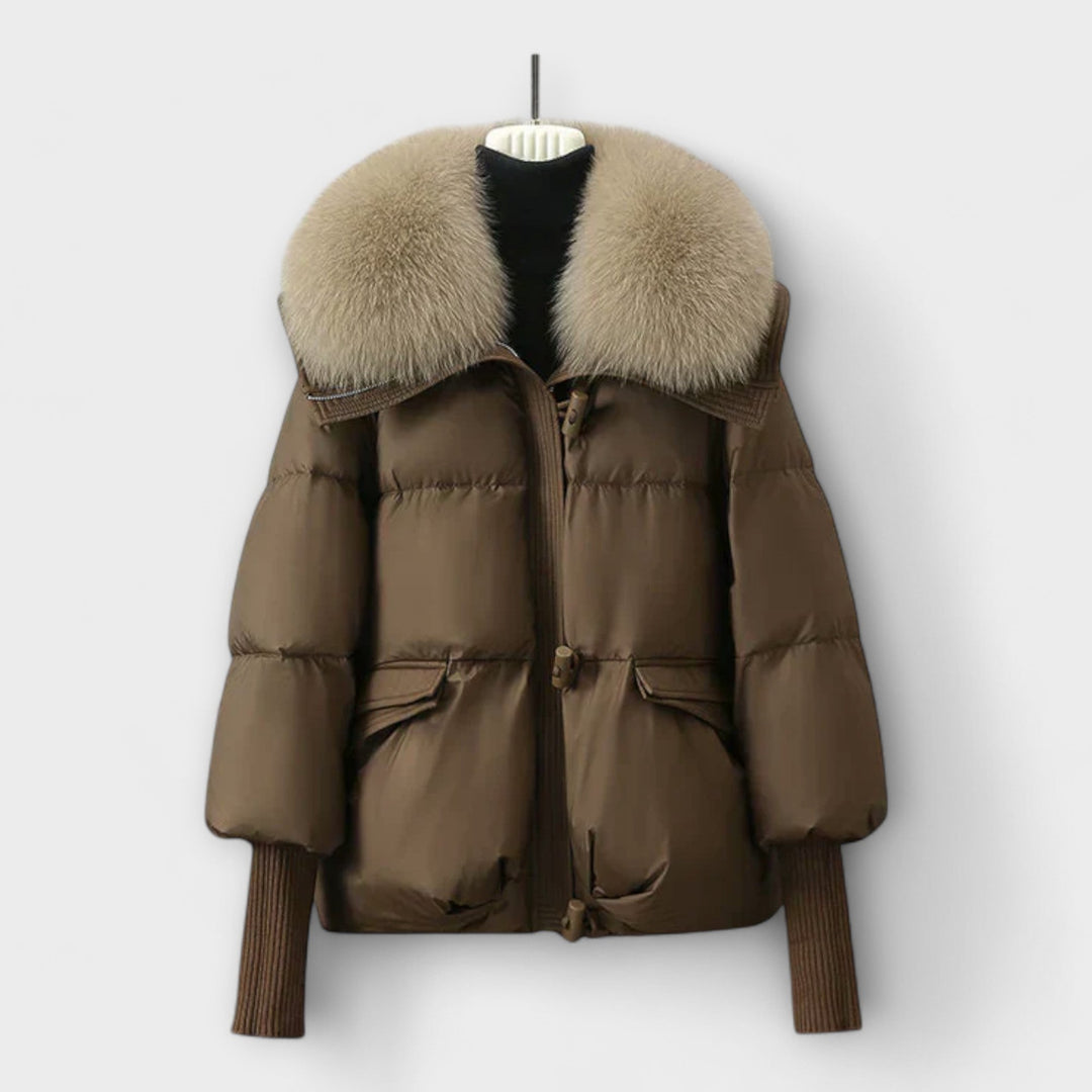 Lucyna Elegant Fur Lined Jacket for Winter Warmth and Style