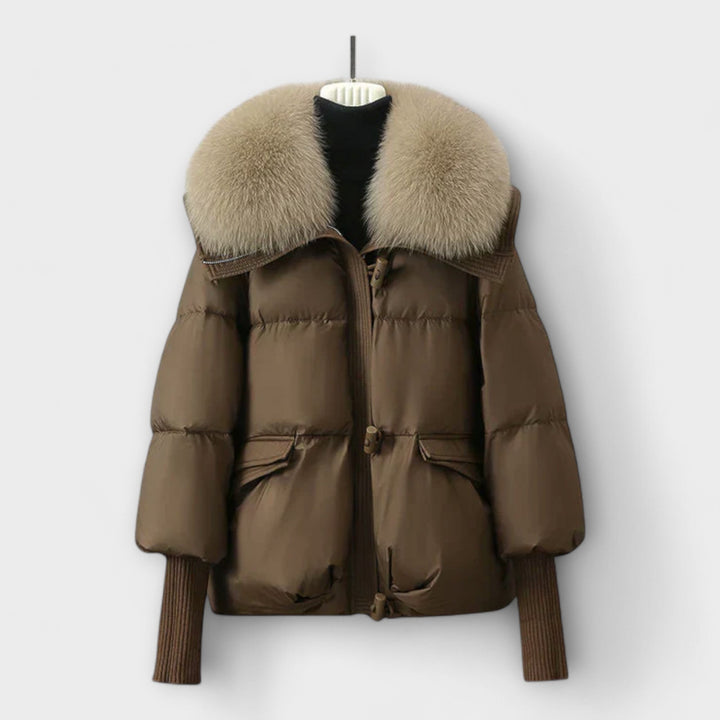 Lucyna Elegant Fur Lined Jacket for Winter Warmth and Style