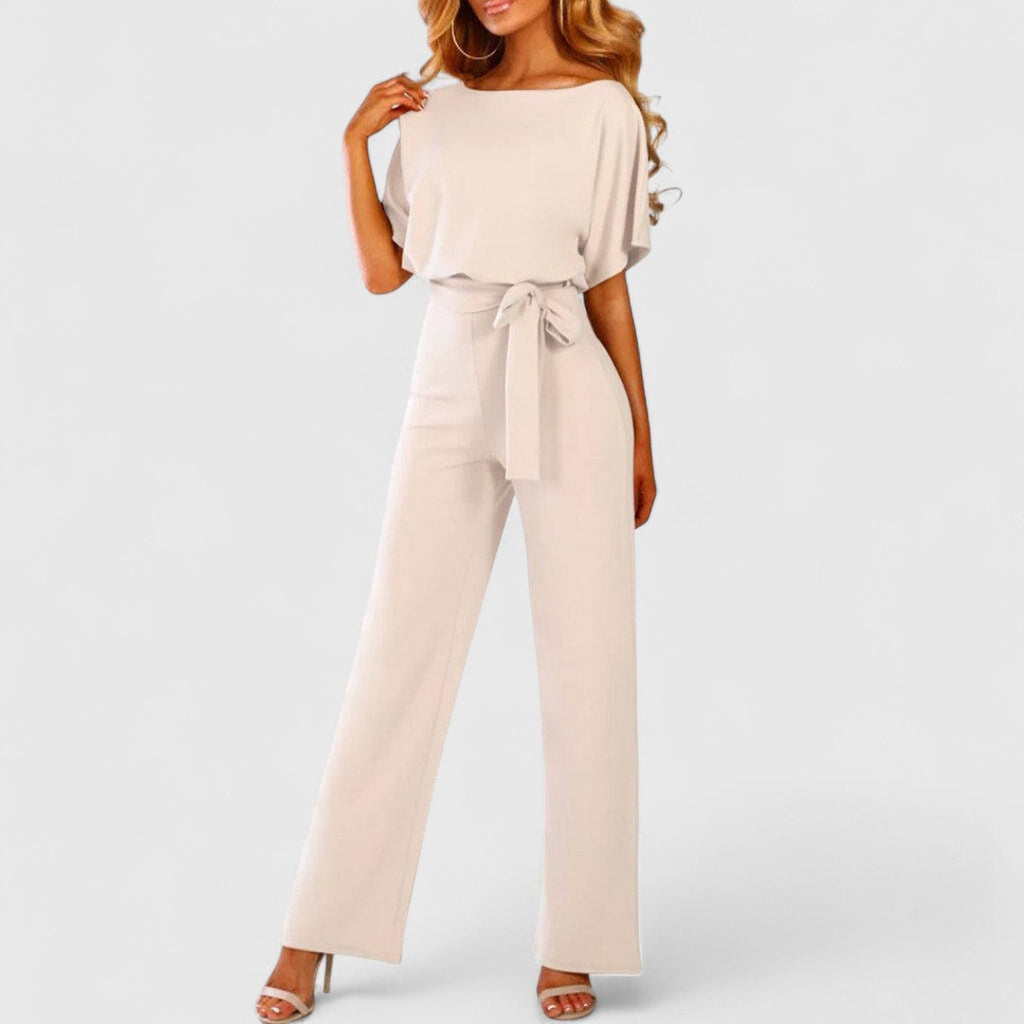 Evanthoula Dark Blue Jumpsuit for Women Simple Elegant