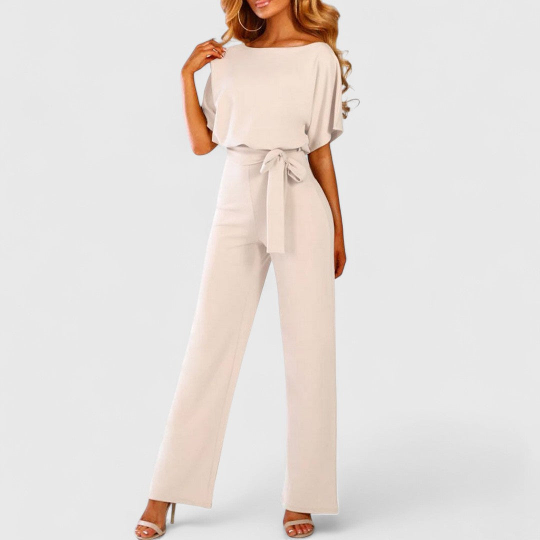 Evanthoula Dark Blue Jumpsuit for Women Simple Elegant