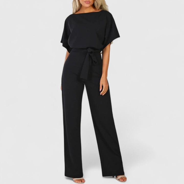 Evanthoula Dark Blue Jumpsuit for Women Simple Elegant