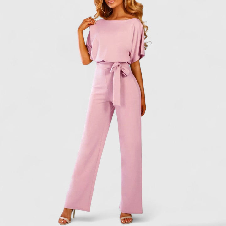 Evanthoula Dark Blue Jumpsuit for Women Simple Elegant