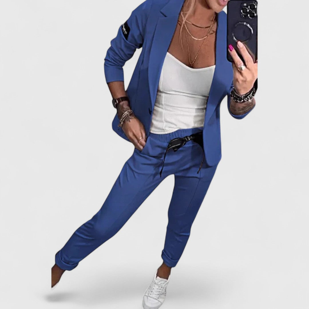 Amalia Timeless Soft Jacket And Relaxed Jogger Set