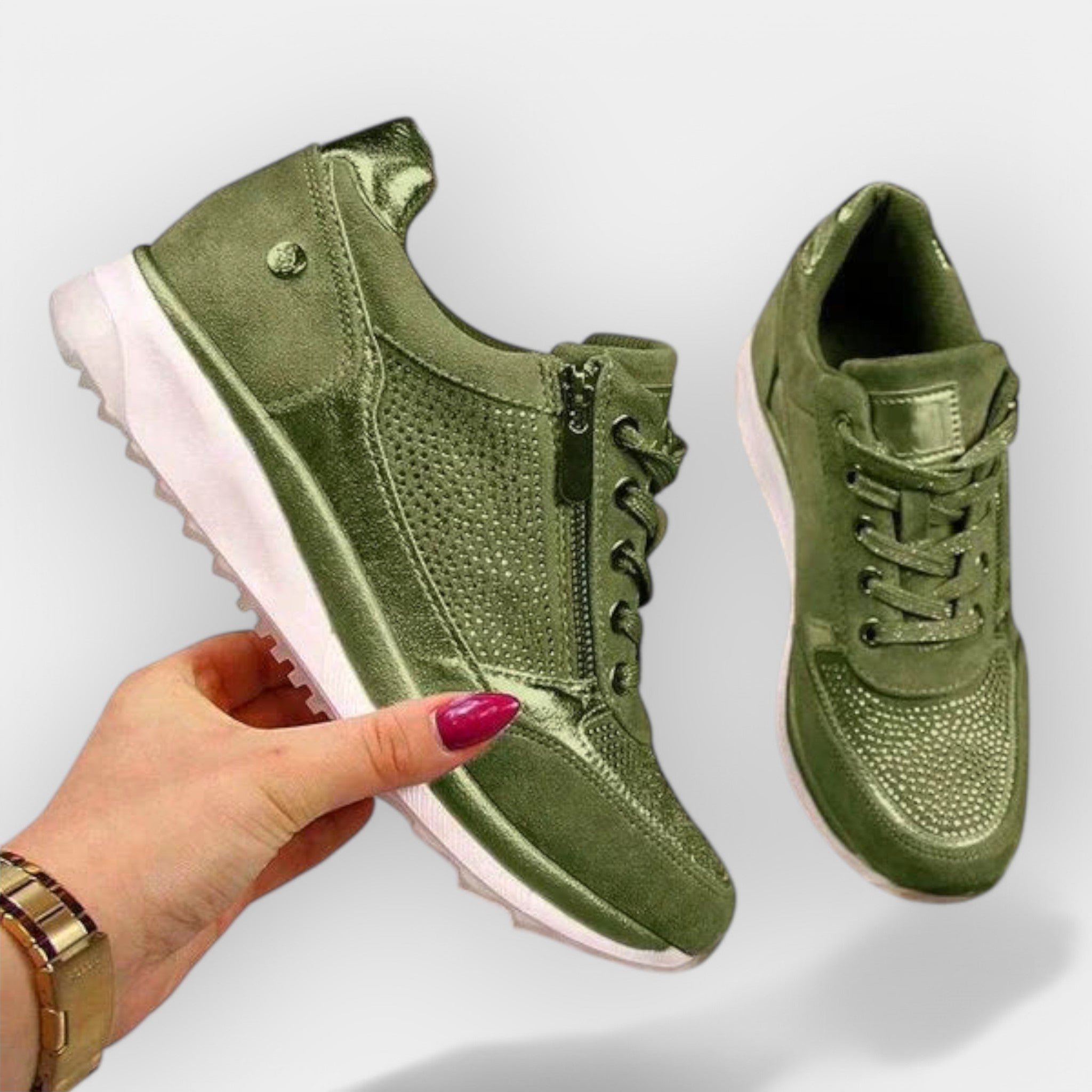 Ergonomic Sneakers With Zipper For All Day Comfort