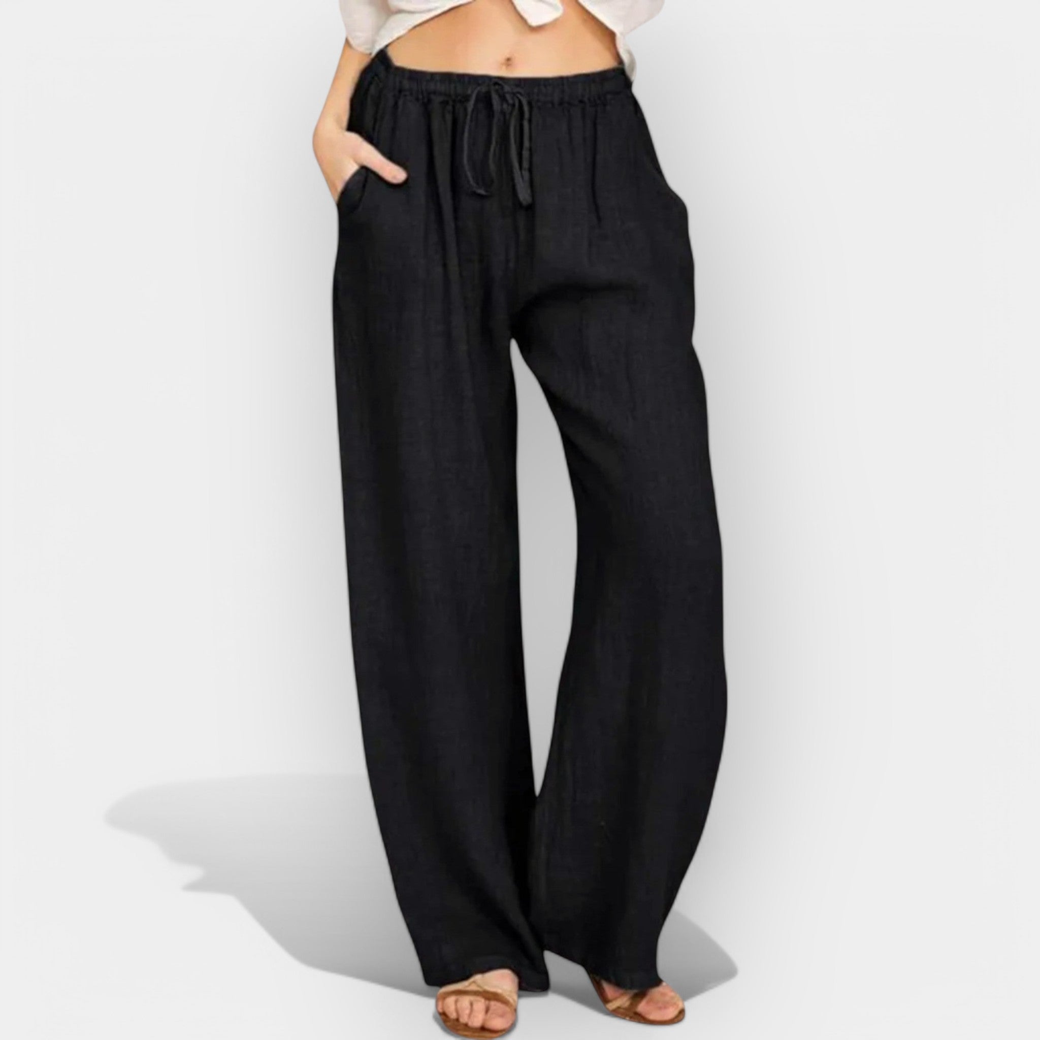 Airy Linen Trousers With Wide Leg For Cool Sunny Days