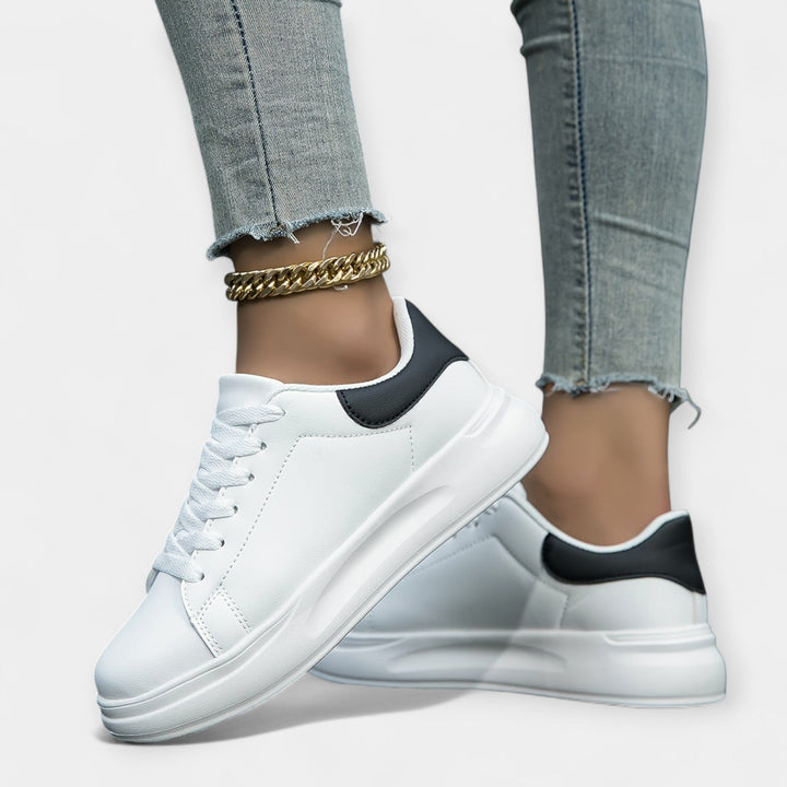 White Leather Sneakers Premium Comfort Orthopaedic Sole