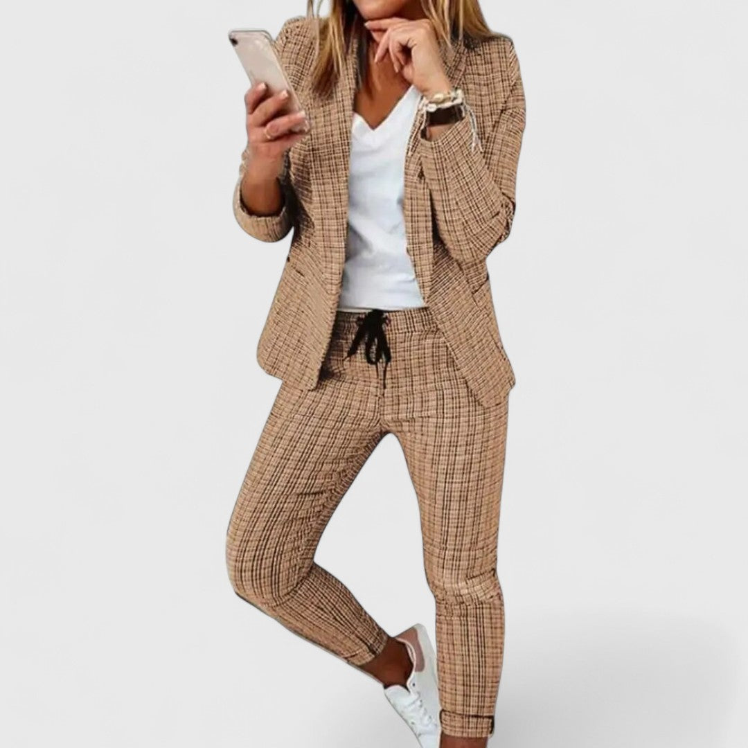 Hope Plaid Ladies Suit Balanced Comfort And Modern Style