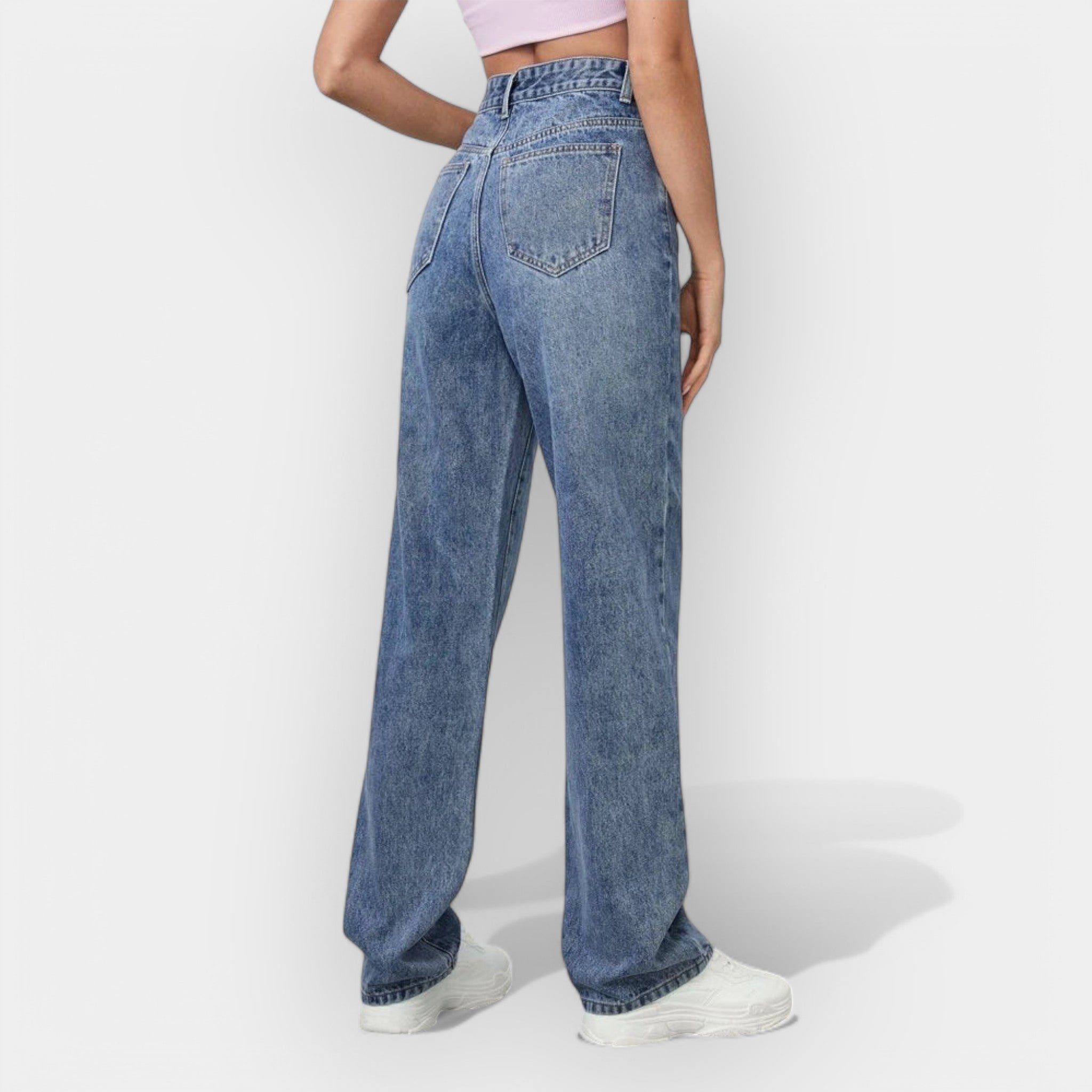 Timeless Straight Leg Jeans Classic Fit Denim Essential