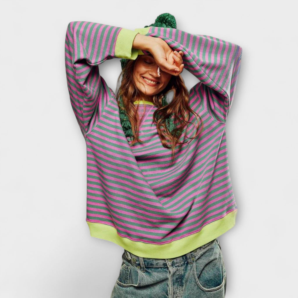 Mary Striped Oversized Jumper For Casual Everyday Style