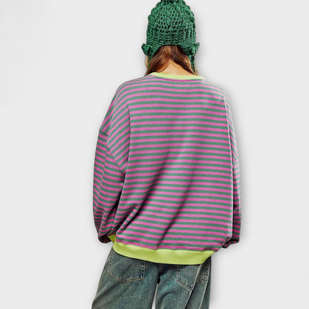 Mary Striped Oversized Jumper For Casual Everyday Style