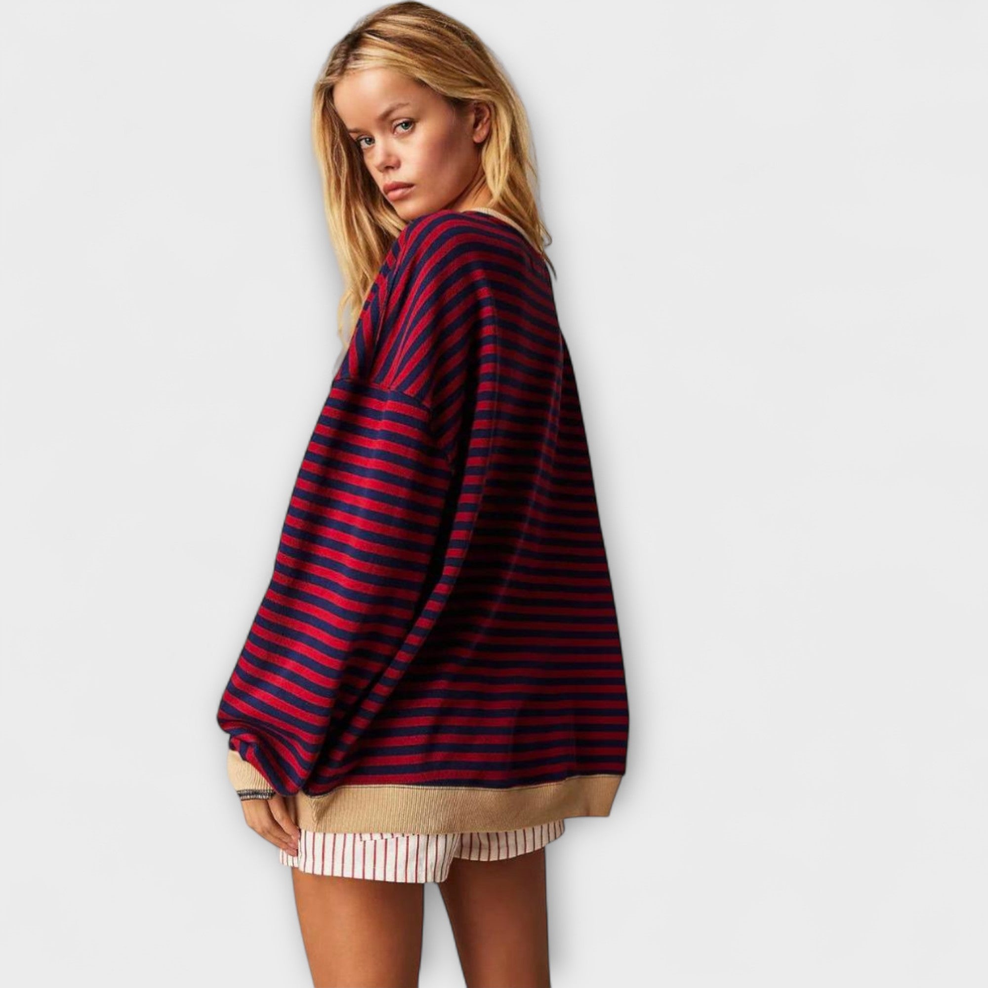 Mary Striped Oversized Jumper For Casual Everyday Style