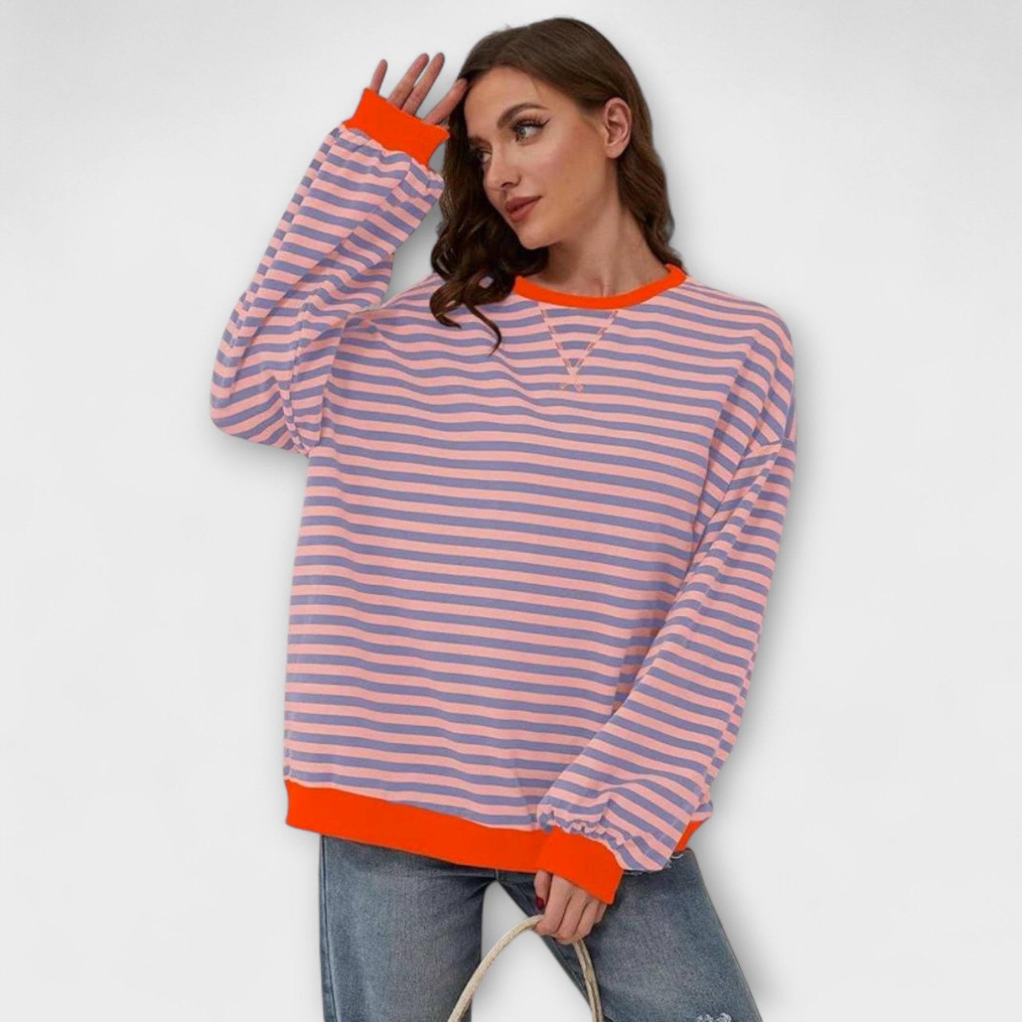 Mary Striped Oversized Jumper For Casual Everyday Style