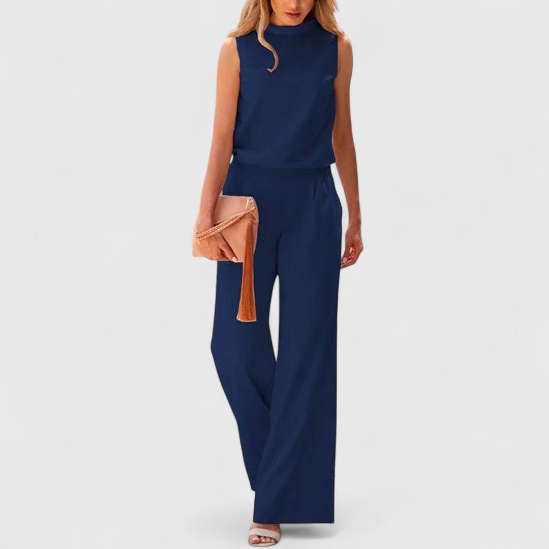 Maroula Sleeveless Jumpsuit For Elegant Silhouette Style