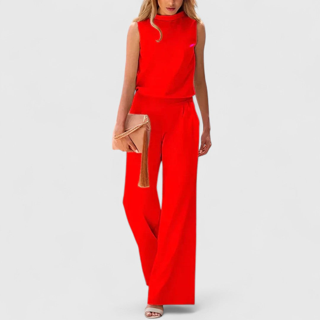 Maroula Sleeveless Jumpsuit For Elegant Silhouette Style