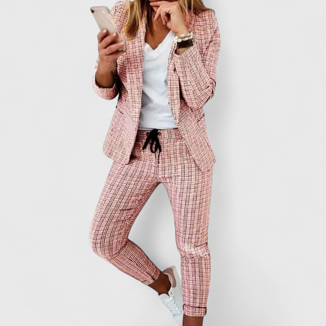 Hope Plaid Ladies Suit Balanced Comfort And Modern Style