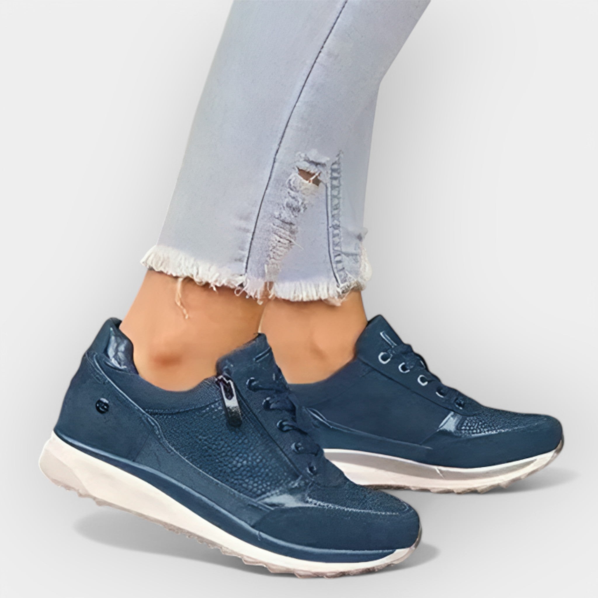 Ergonomic Sneakers With Zipper For All Day Comfort