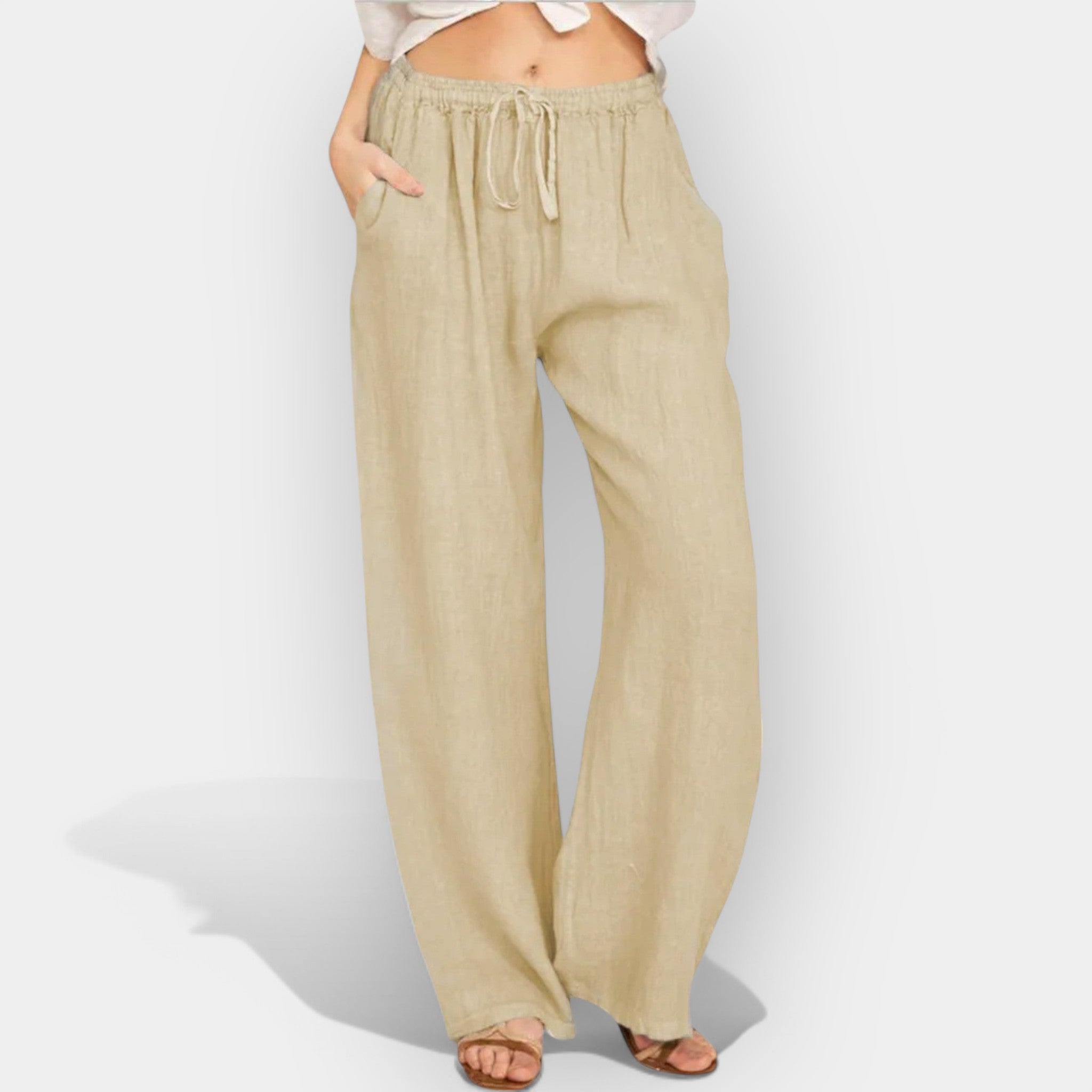Airy Linen Trousers With Wide Leg For Cool Sunny Days