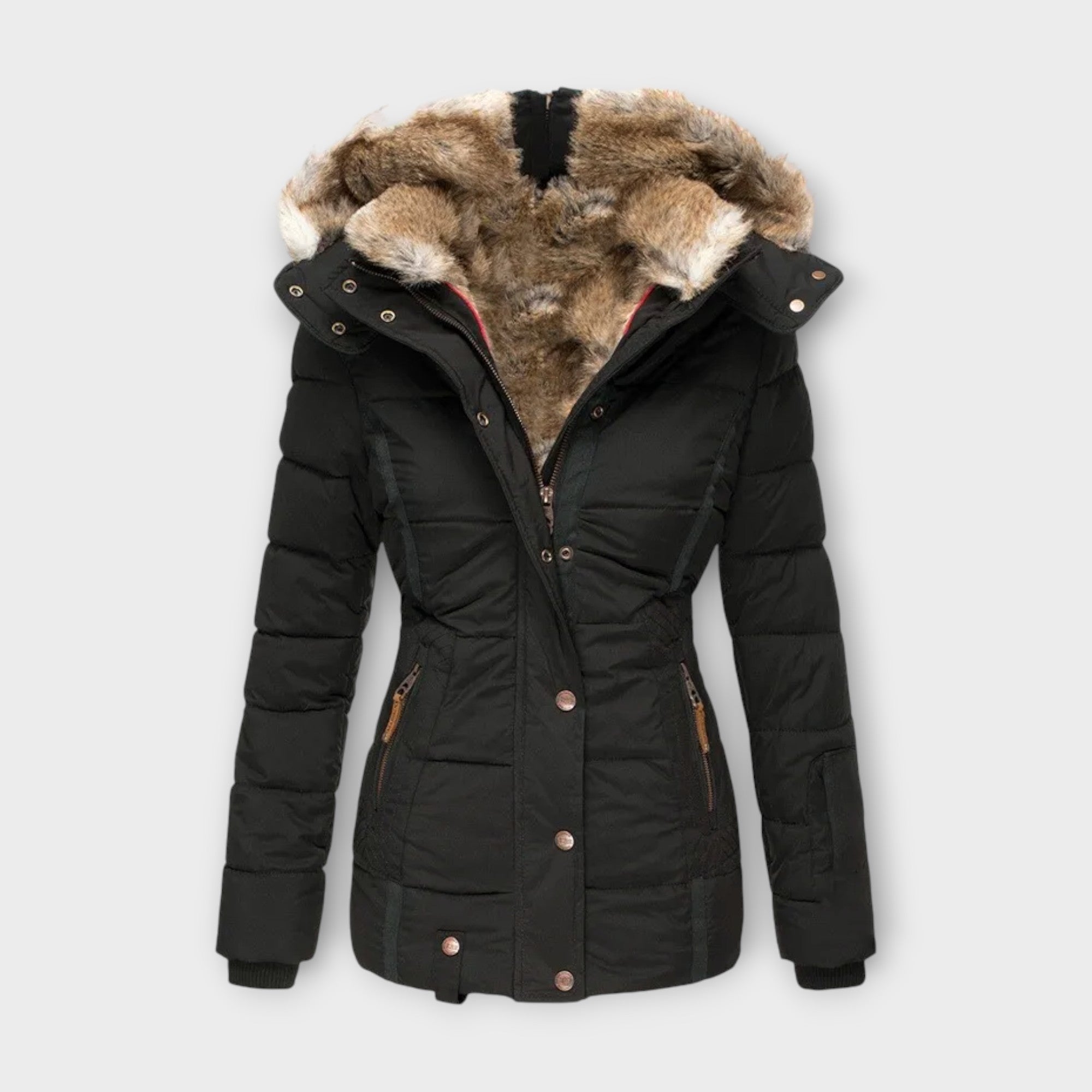 Emine Cosy Fur Lined Jacket With Premium Comfort And Style