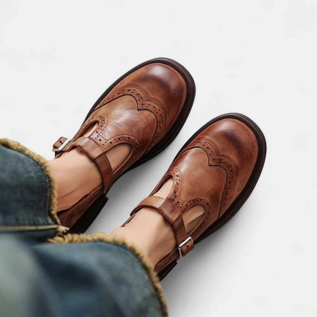 Phaedra Timeless Leather Shoes With Delicate Strap Elegance