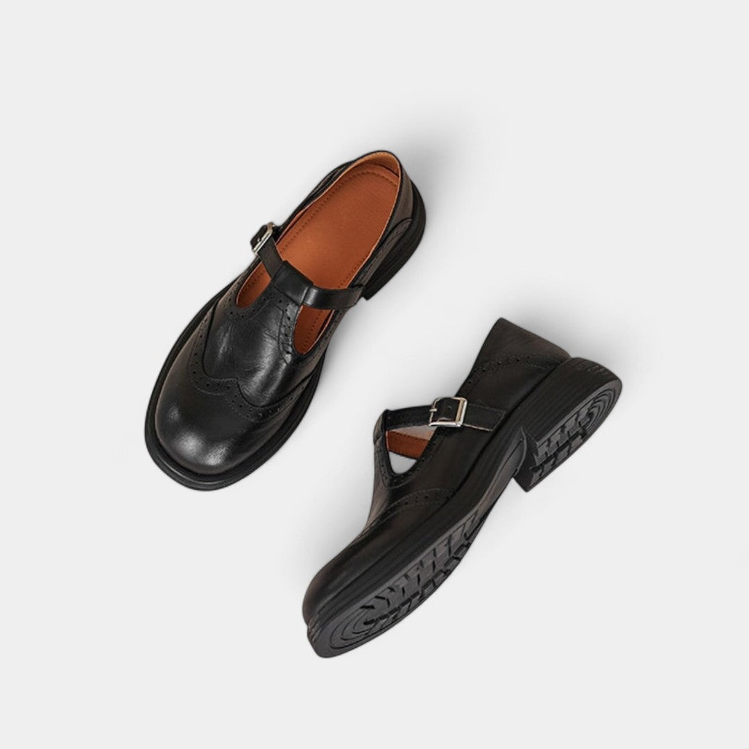 Phaedra Timeless Leather Shoes With Delicate Strap Elegance