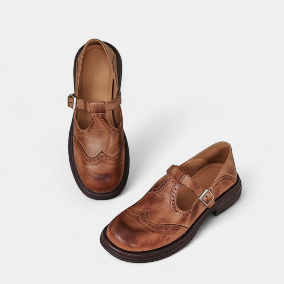 Phaedra Timeless Leather Shoes With Delicate Strap Elegance