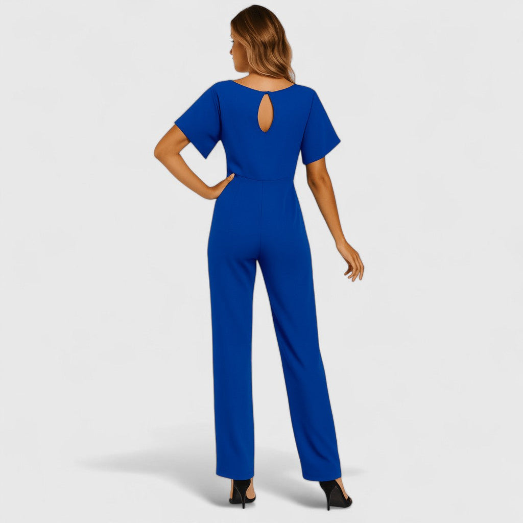 Parthenope Belt Tie Jumpsuit For Office And Evening Wear