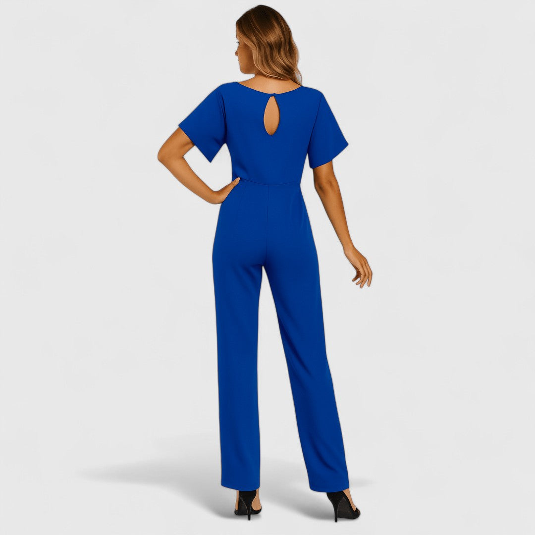 Parthenope Belt Tie Jumpsuit For Office And Evening Wear