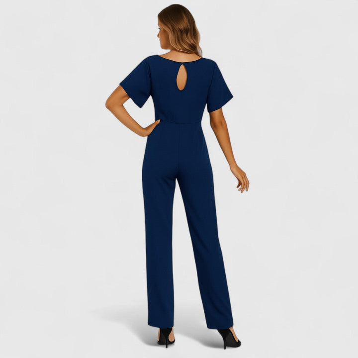 Parthenope Belt Tie Jumpsuit For Office And Evening Wear