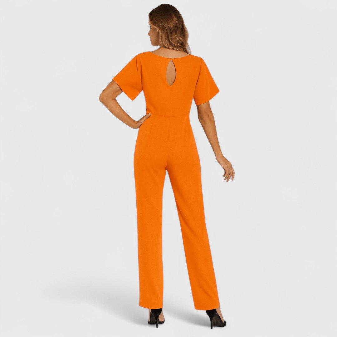Parthenope Belt Tie Jumpsuit For Office And Evening Wear