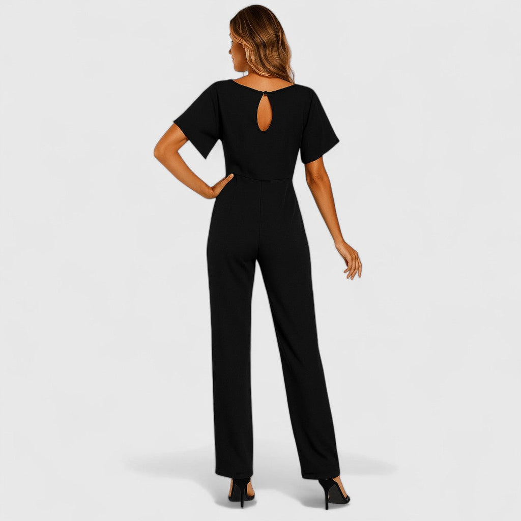 Parthenope Belt Tie Jumpsuit For Office And Evening Wear