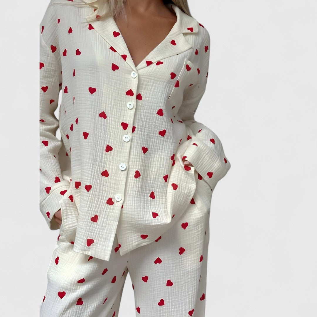 Fani Pyjamas With Heart In Aesthetic And Comfortable Design