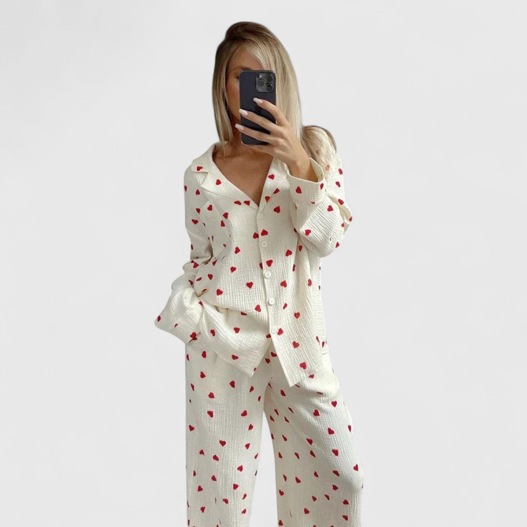Fani Pyjamas With Heart In Aesthetic And Comfortable Design