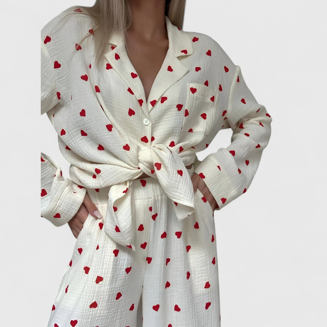 Fani Pyjamas With Heart In Aesthetic And Comfortable Design