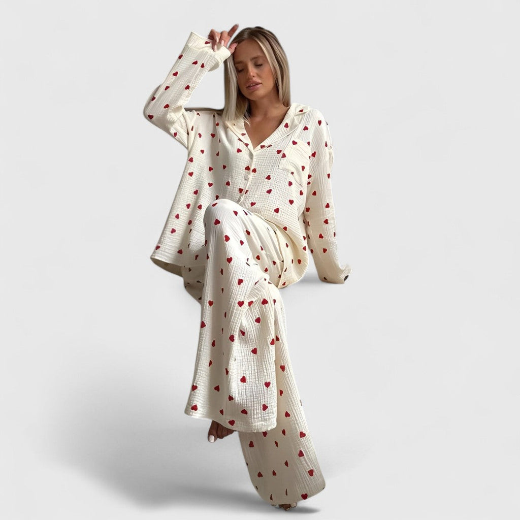 Fani Pyjamas With Heart In Aesthetic And Comfortable Design