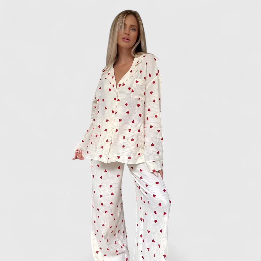 Fani Pyjamas With Heart In Aesthetic And Comfortable Design