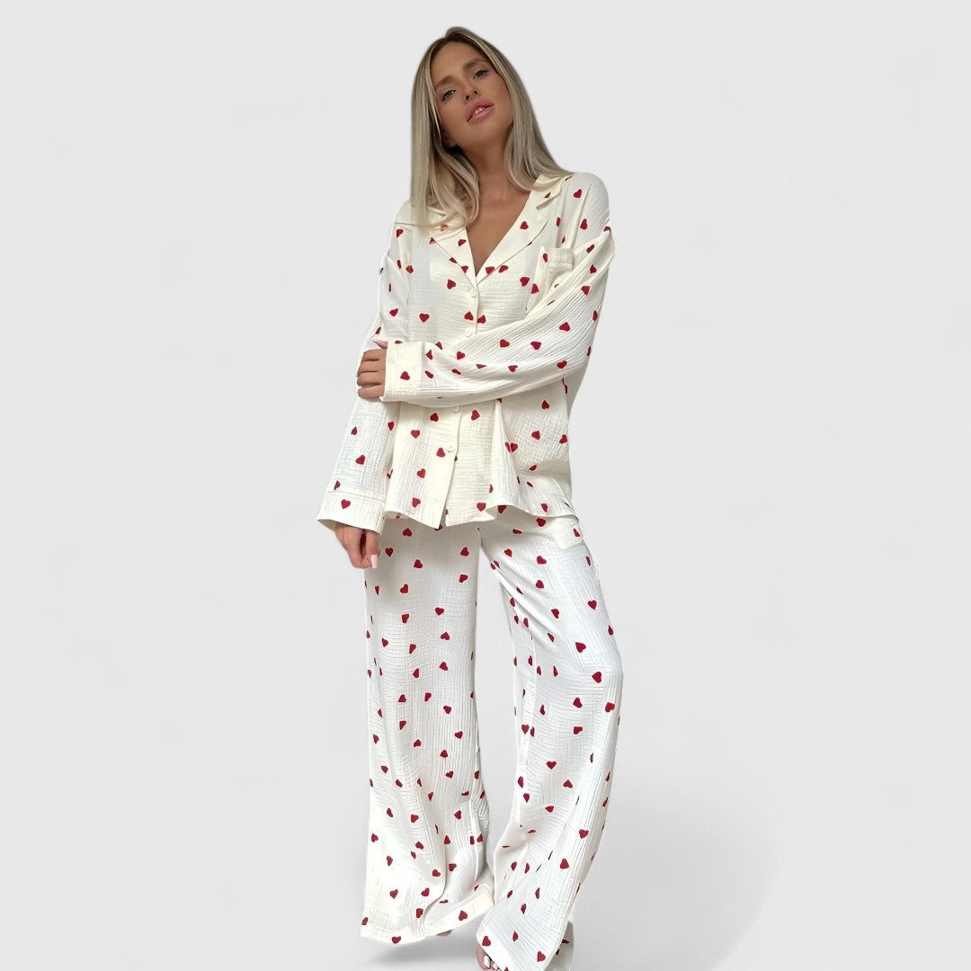 Fani Pyjamas With Heart In Aesthetic And Comfortable Design