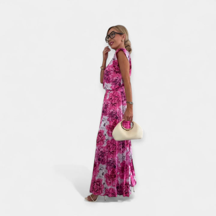 Summer Set With V Neck Top And Airy Trousers For Summer