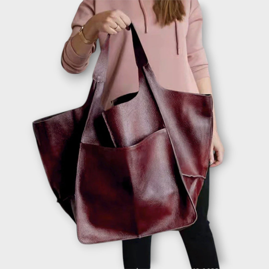 Large Weekend Bag In Durable PU Leather With Elegant Finish
