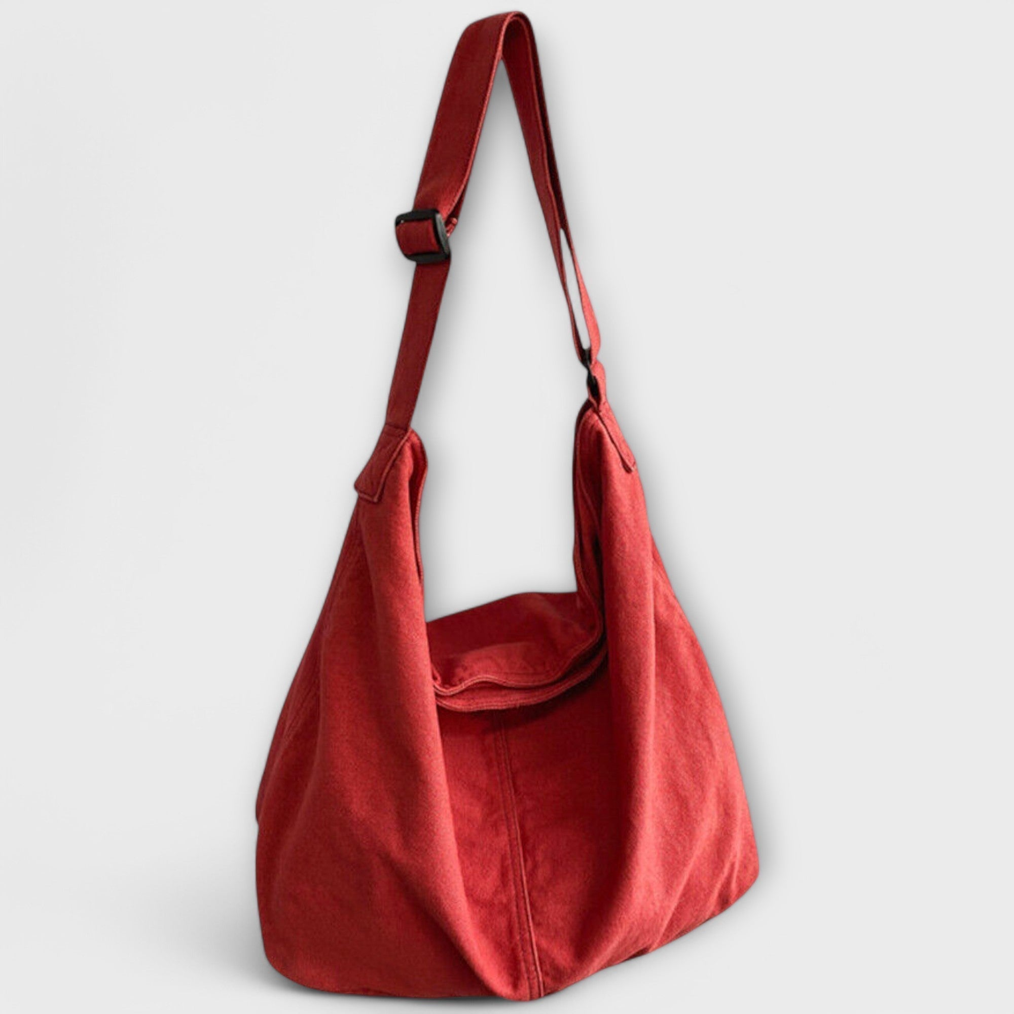Relaxed Canvas Shoulder Bag For Women With Adjustable Strap