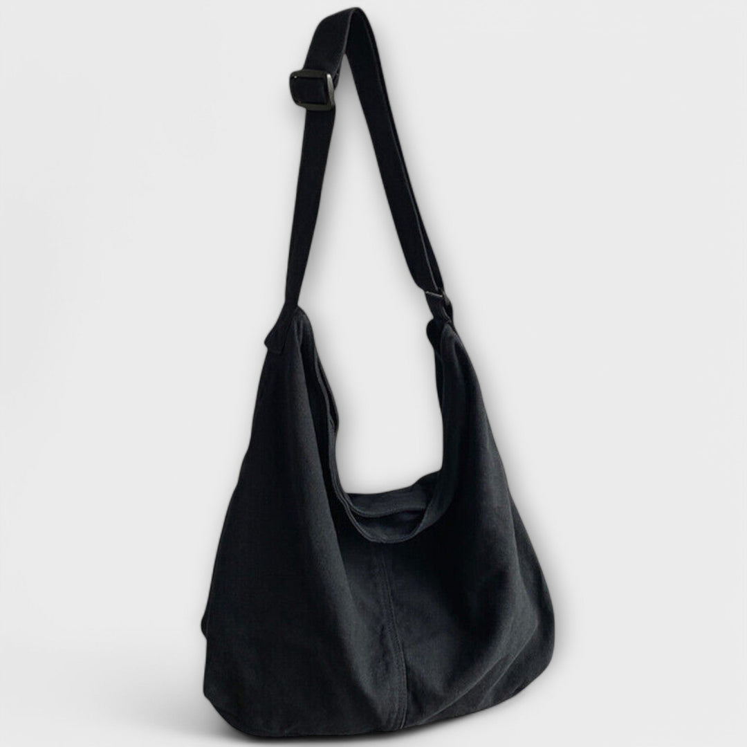 Relaxed Canvas Shoulder Bag For Women With Adjustable Strap