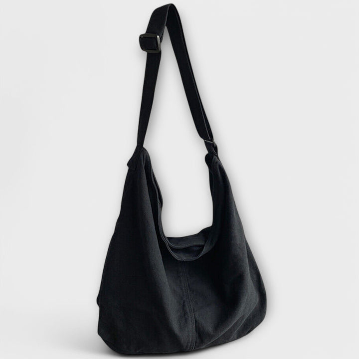 Relaxed Canvas Shoulder Bag For Women With Adjustable Strap