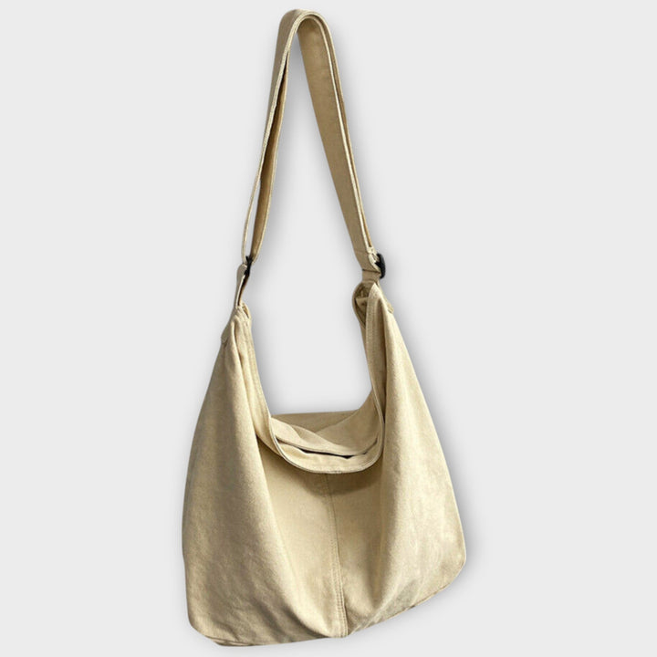 Relaxed Canvas Shoulder Bag For Women With Adjustable Strap