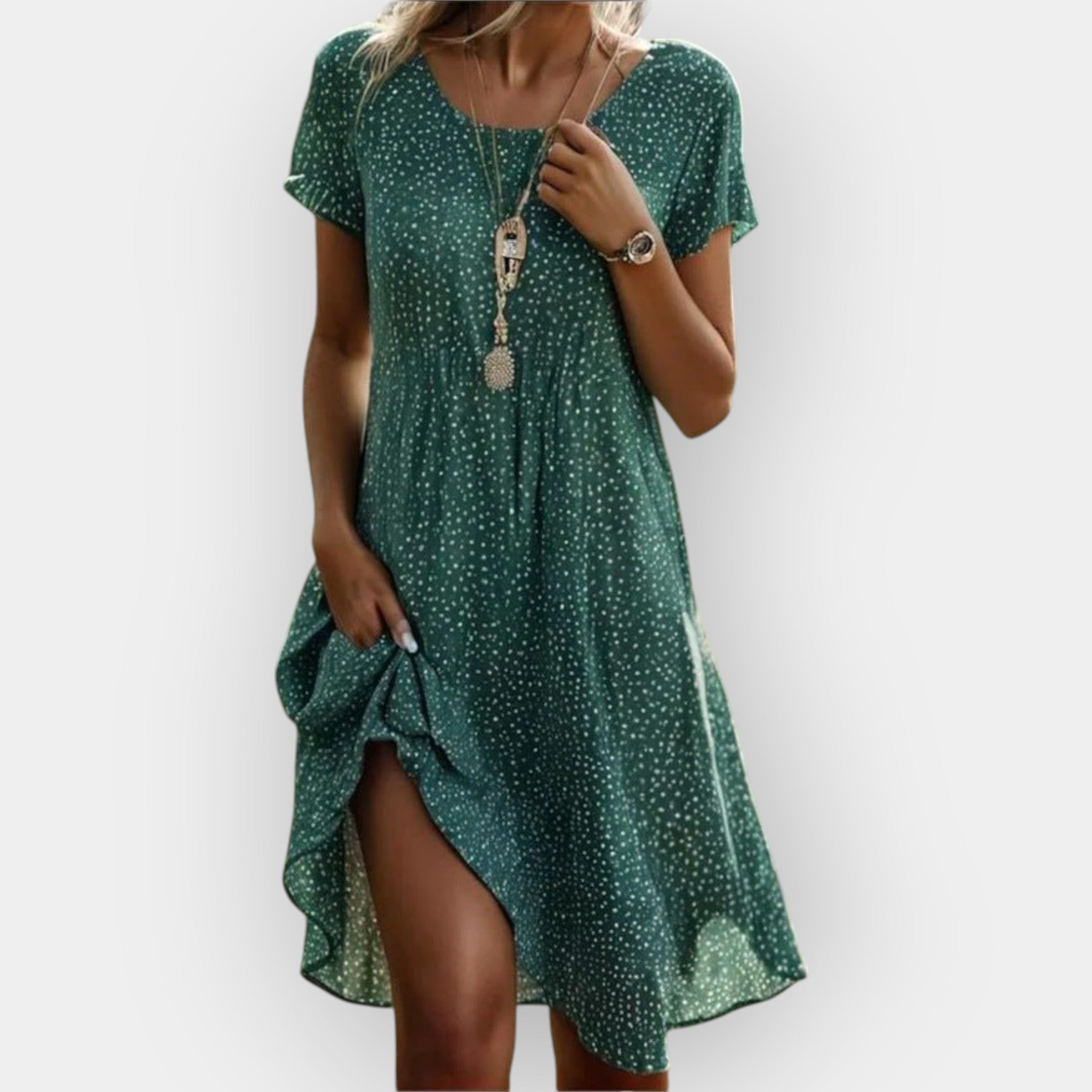 Summer Bohemian Dress Lightweight Flattering Fit Versatile